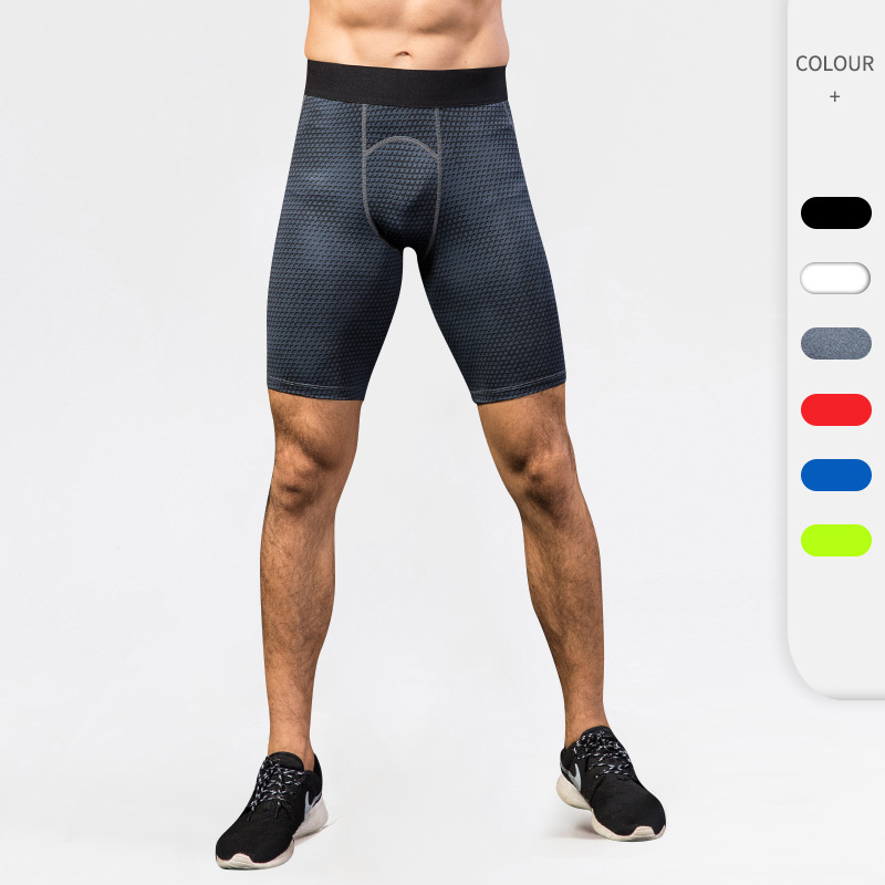 Men's 3D Printed Training Fitness Running Pants amazon Stretch Tight Quick-drying Shorts 4005