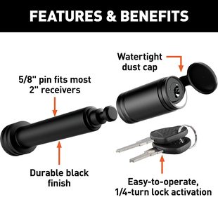 Cross-Border black silver trailer hook lock trailer lock multi-specification multi-style