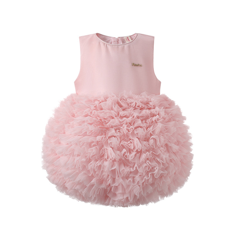 New Girls Princess dress Tutu Skirt Children's Sweet Tutu Skirt Baby Girl Mesh Vest Skirt Cake Skirt