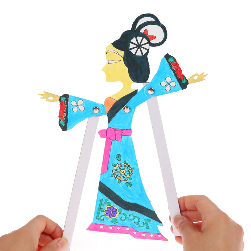 Children's Day Gift Shadow Play Props Kindergarten Handmade Graffiti Painting diy Material Bag Shadow Play Western Toys