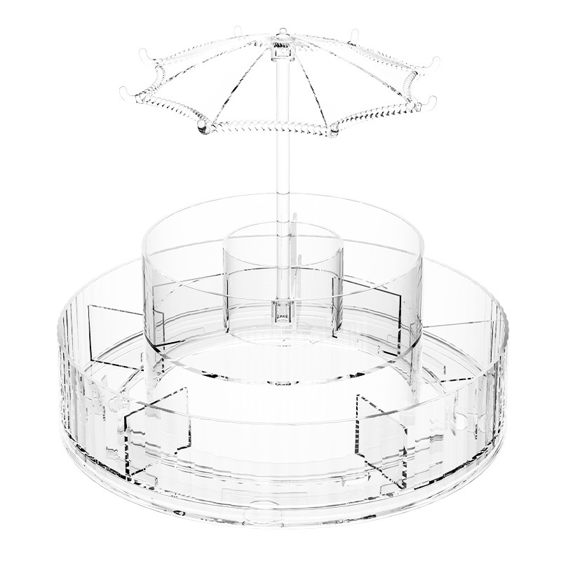 軽くて豪華な回転デスクトップ化粧品収納ケース化粧台スキンケアパレットアクリル透明デスクトップシェルフ|undefined
