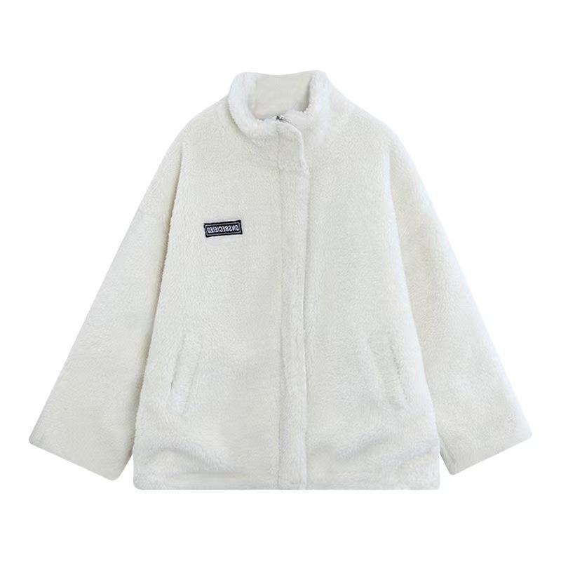 Lambswool coat for women autumn and winter 2023 new women's clothing fried street fleece-lined thickened casual all-match Korean style sweater for women