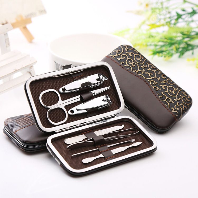 in stock nail clippers 7 piece set custom nail clippers suit gift printing logo manicure nail tools nail clippers