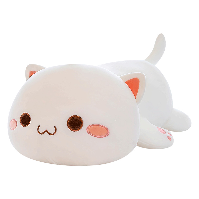 Creative new peach cat doll plush toy lying kitten birthday gift cute cat pillow doll