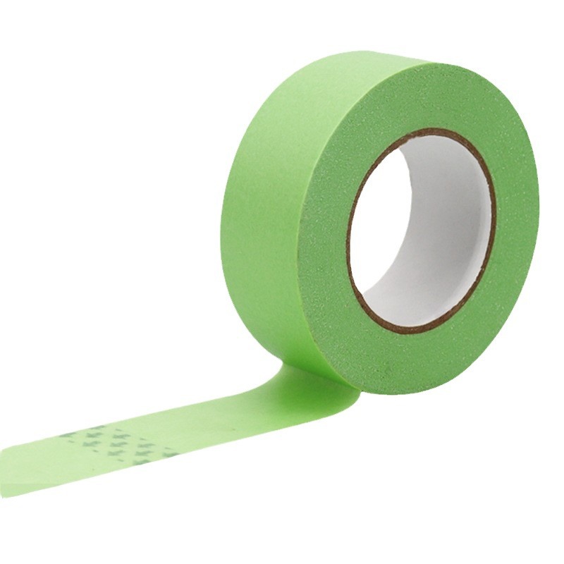 Green Weakly Sticky Mask Paper and Paper Art Paint Diatom Mud Do Not Hurt Wall Surface Low Viscosity Color Division and Paper Mask Tape