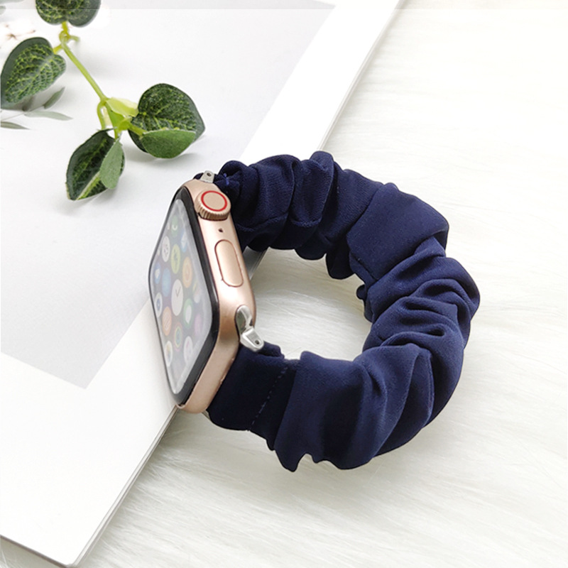 Для iWatch ремешок Женский оптом Apple винтажный модный однотонный сломанная ткань для карт 20 мм ремешок для волос