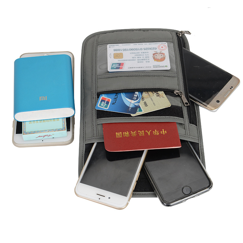 Amazon hot selling business travel passport storage bag halter shoulder crossbody RFID anti-theft multifunctional id bag
