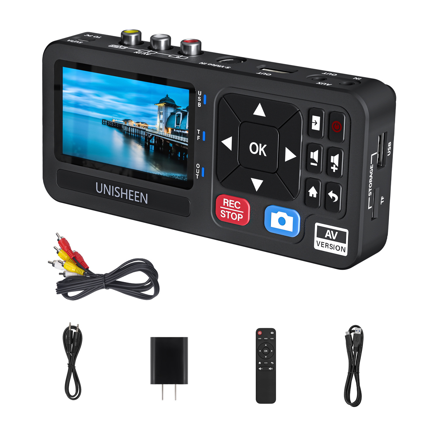 Cross-border new product standard definition simulation screen TF card recording video collection box old-fashioned tape recorder transcription MP3