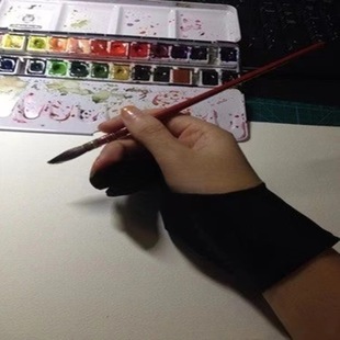 Painting gloves tablet anti-touch screen gloves two-finger gloves painting gloves anti-fouling gloves two-finger gloves