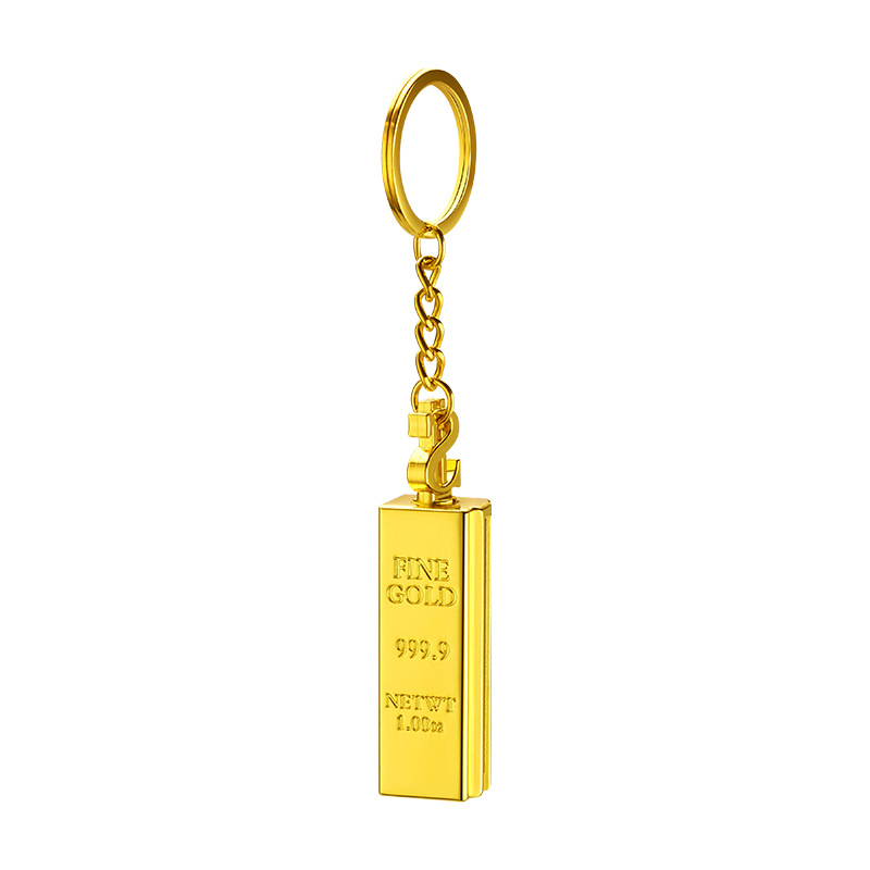 Tiktok fast hand gold bar small match all-metal multi-functional keychain ten thousand times match lighter one-piece delivery