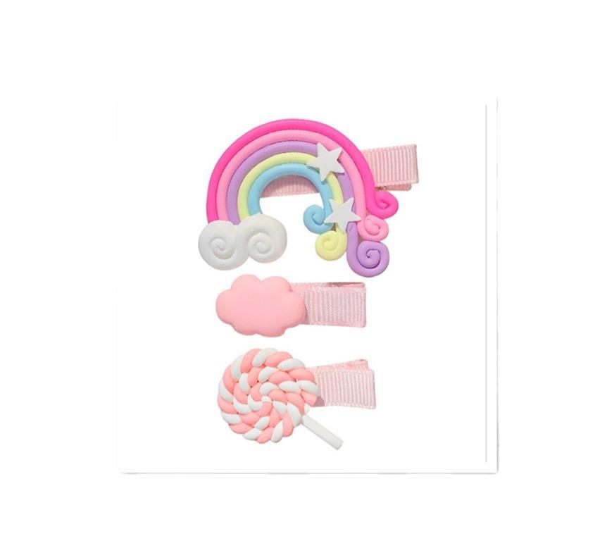 Fairy headdress Mori girl hairpin rainbow hairpin cloud clip South Korea cute ins side clip girl online celebrity