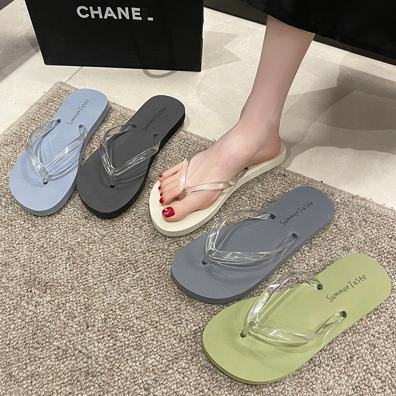 High-end Simple Flip-flops Women's Summer 2023 New Cyber Celebrant Hot Style Outer Wear Splint Anti-slip Sandals