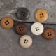 Yellow imitation wood grain wide edge resin button khaki off-white yellow curry dark brown black curry vintage button