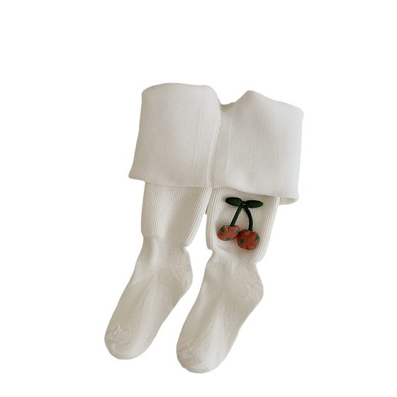 Girls' pantyhose autumn and winter fleece-lined thickened children's leggings Korean style warm baby pantyhose wholesale