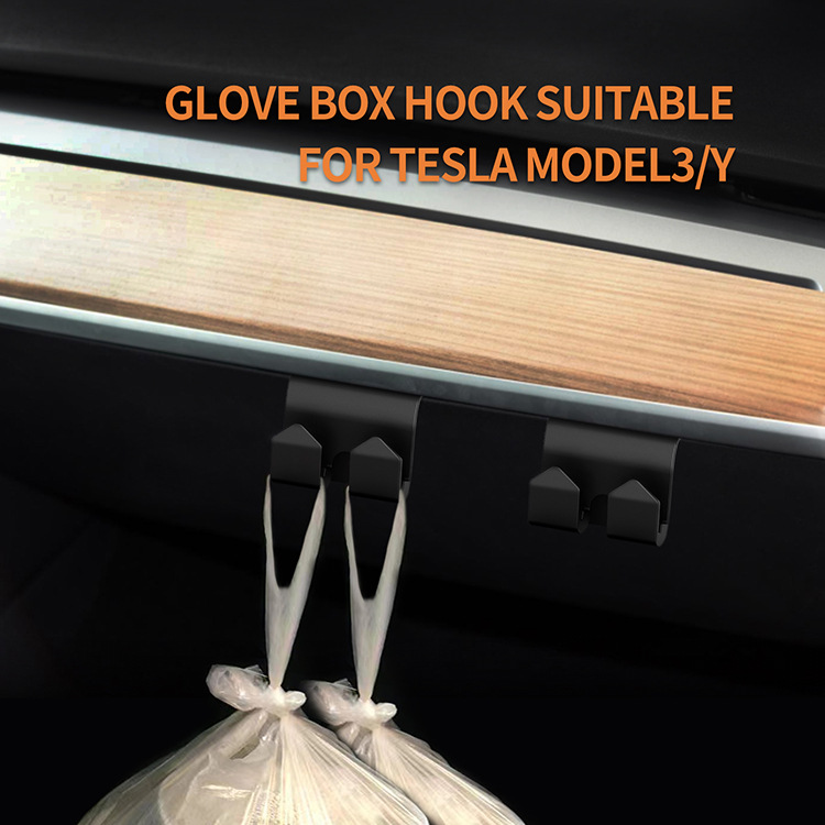 AliExpress car model3 Y front seat storage box hook cross-border original double hook storage rack