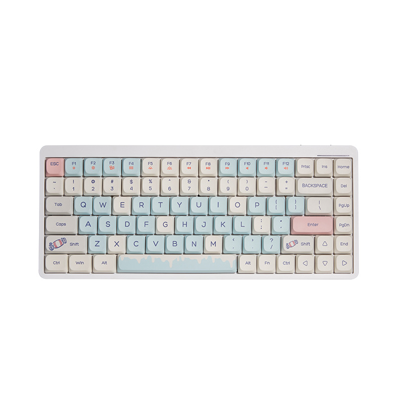 Wholesale custom YK75 Bluetooth three mode low axis mechanical keyboard portable notebook office mute keyboard cross border