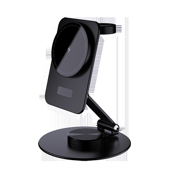 Desktop folding vertical metal bracket seat multifunctional wireless charger two-in-one for Apple mobile phone watch
