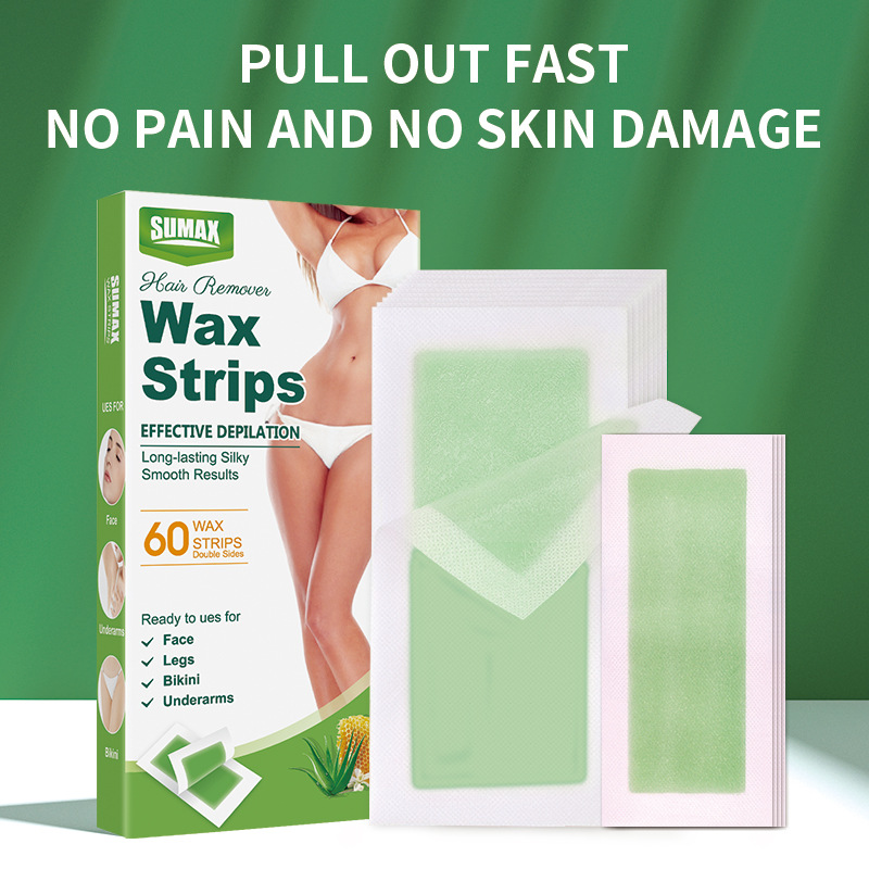 SUMAX cross-border export English packaging amazon temu explosions depilating wax paper combination of 60 pieces