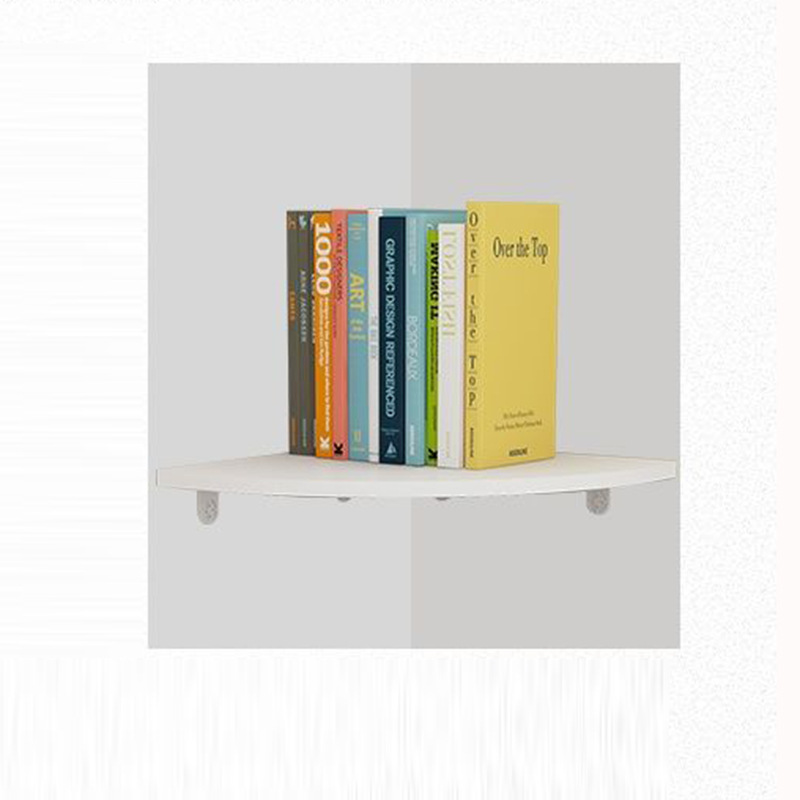 Fan-shaped wall-mounted decorative partition storage rack non-perforated corner storage rack triangular bookshelf corner rack wholesale supply