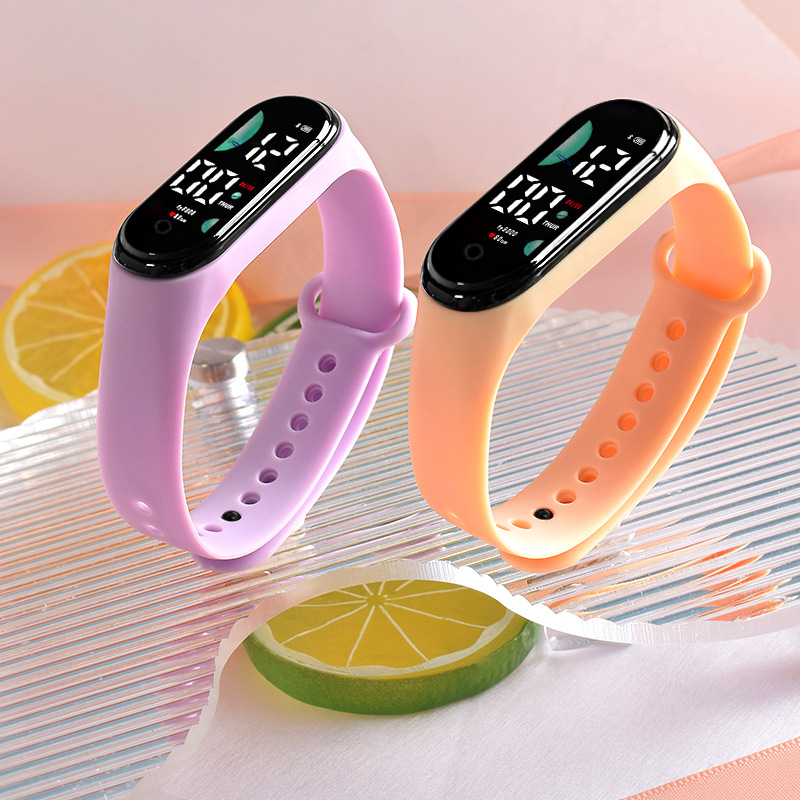 New simple electronic watch wholesale macaron men and women Fashion children's bracelet sports waterproof student electronic watch