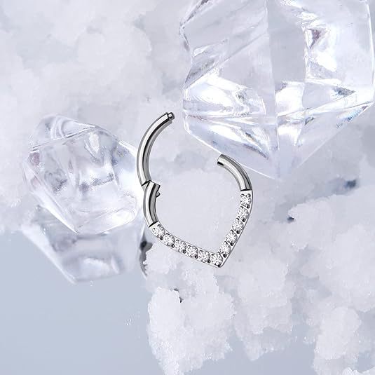 Cross-border Hot Selling Accessories Stainless Steel Nose Ring Fashion Jewelry Drop Piercing Jewelry Diamond Nose Ring