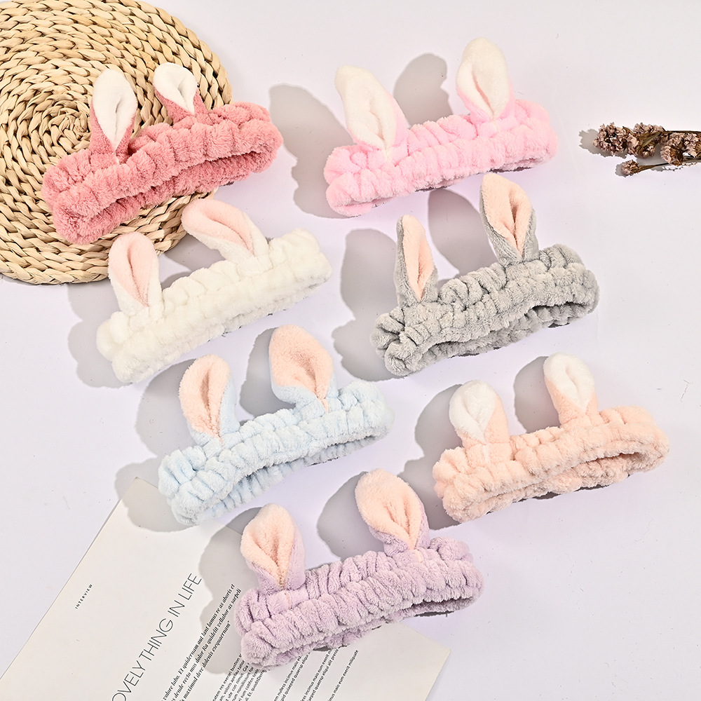 New Korean Rabbit Ears Hair Band Women's Hair Band Wash Yoga Elastic Hair Band Hair Accessories Wholesale