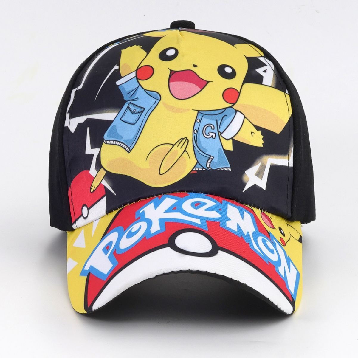 Foreign trade explosions pet elf baseball cap Pikachu children's hat cap pocket strange cartoon sun hat