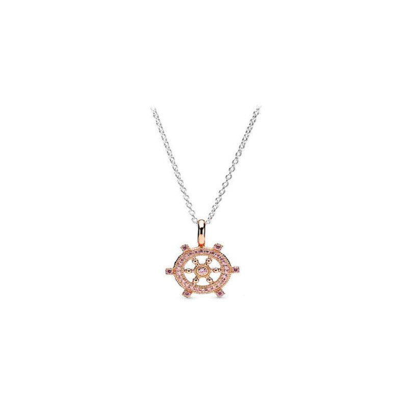 Factory direct Van Pandora Di copper sparkling snowflake Earth pumpkin car necklace DIY basic clavicle chain