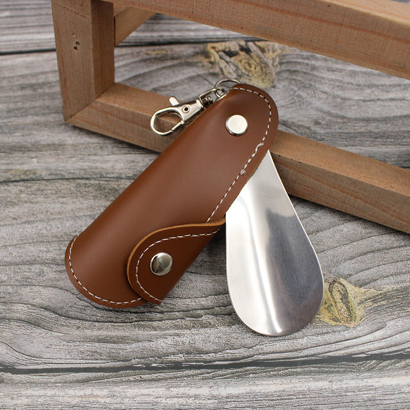 Spot leather folding shoehorn for the elderly and pregnant women portable shoe lifting device without bending over shoe wearing device shoe accessories