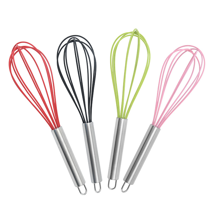 Factory spot stainless steel silicone egg beater kitchen tools egg cream mixer household baking tools