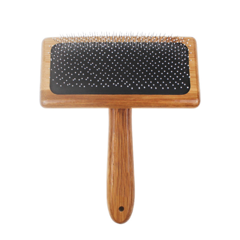 Bamboo wood air cushion needle comb long hair cat dog open knot comb pet beauty imitation fur brush