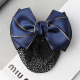 Three sections of gold edge-blue-fine mesh