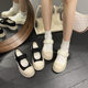 French Mary Jane women's shoes new zhao Lusi mono same style ugly cute sandals big toe platform women's canvas shoes