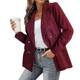 Amazon Independent Station Hot Selling European and American Women's Top 2022 Autumn and Winter New Jacket Solid Color Suit Button Jacket