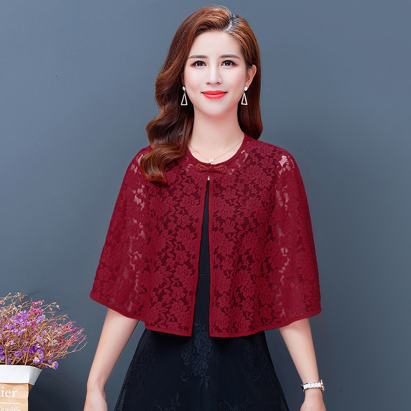 Short Solid Color Lace Small Outer
