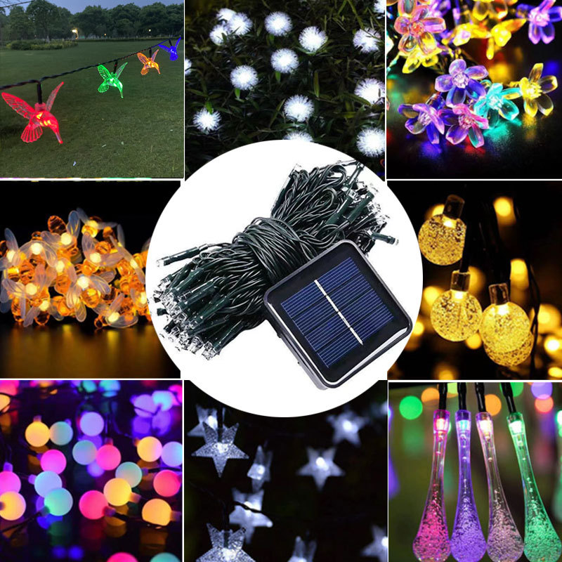 Factory hummingbird lights outdoor courtyard lawn solar led light string holiday decoration solar light string wholesale