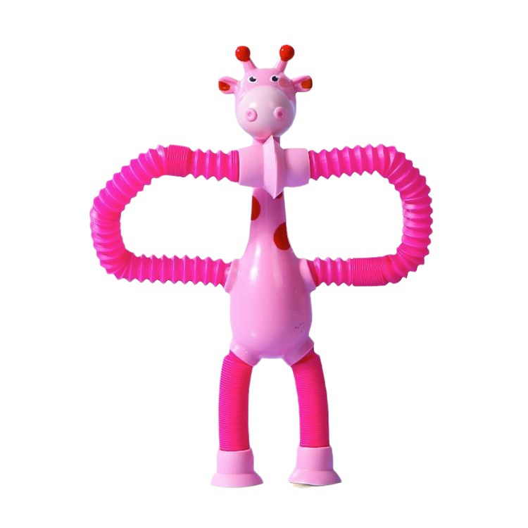 Robot telescopic tube sucker luminous changeable toy decompression puzzle cartoon novelty children parent-child wholesale cross-border