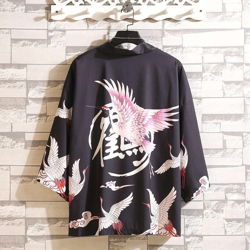 Guofeng Short-sleeved Men's Summer Loose Cardigan Clothes Guofeng Thin Jacket Retro Style Robe Couple's Shirt