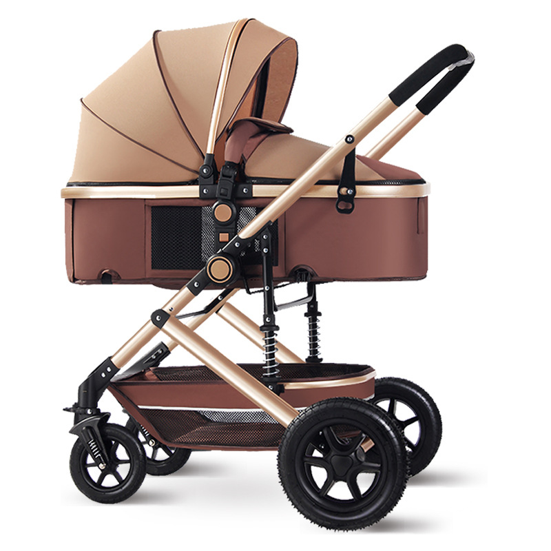 High landscape baby walking artifact stroller can sit and lie shock-absorbing lightweight multifunctional stroller wholesale can sit