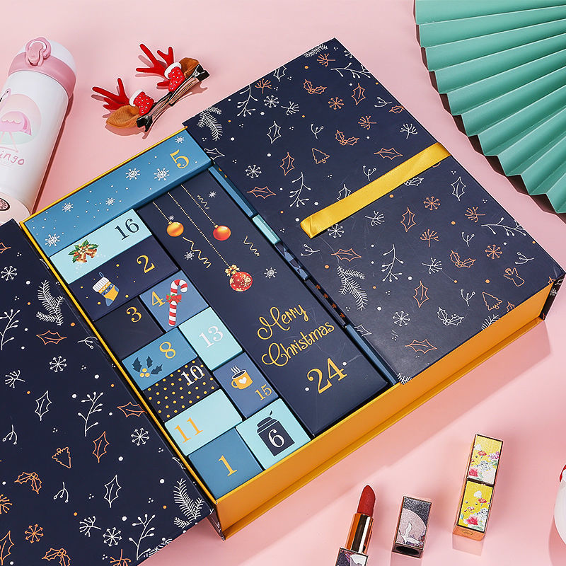 Cross-border Christmas Countdown Calendar Blind Box 2024 New Christmas Eve Gift Box Small Gift Box Empty Box