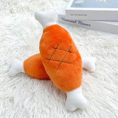 Double-bone chicken leg fruit carrot vegetable pet dog Cat plush sound bite-resistant toy supplies wholesale