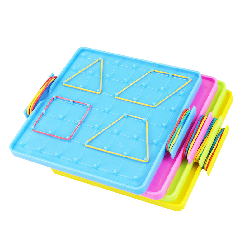 Double-sided plastic nail board learning tools for grade one and two mathematics teaching aids shape children learn geometry for students