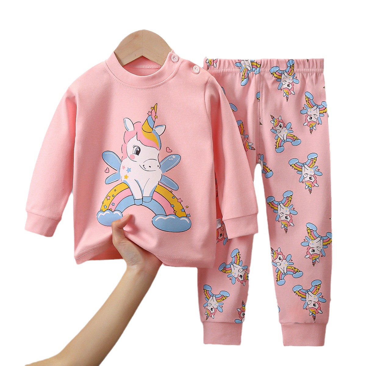 Children's autumn clothing long pants suit cotton autumn new baby boy underwear home clothing cotton children's clothing wholesale