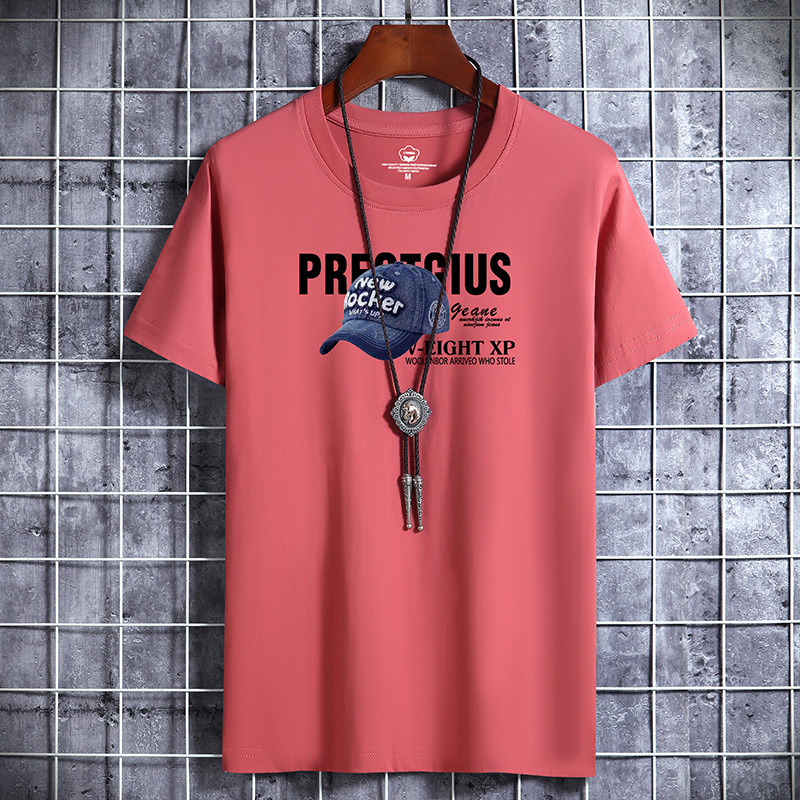 New Short-sleeved T-shirt Men's Summer Trendy All-match Base Shirt Men's ins Student Loose Top Large Size Cotton Half-sleeved Shirt