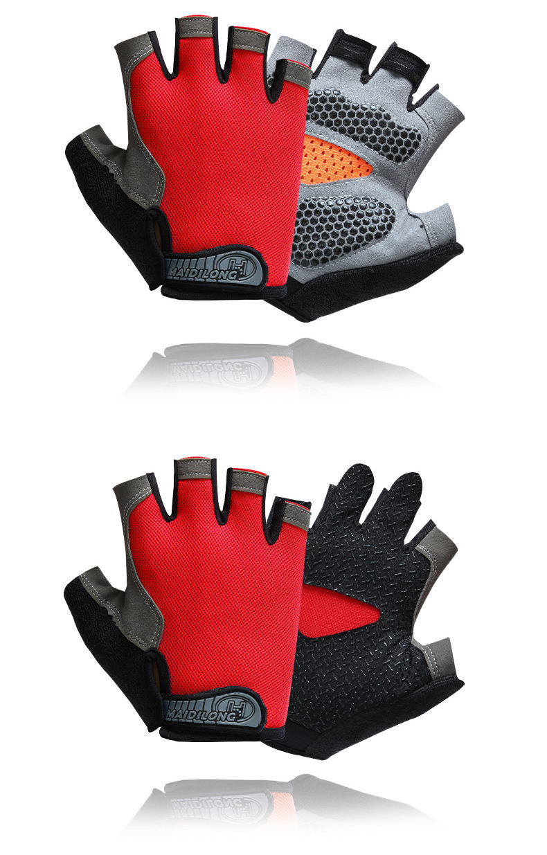 Radfahren Handschuhe Halb Finger Luya Sport Outdoor Fitness Bergsteigen Angeln Sommer Mountainbike Offene Finger Halb_voghion.com