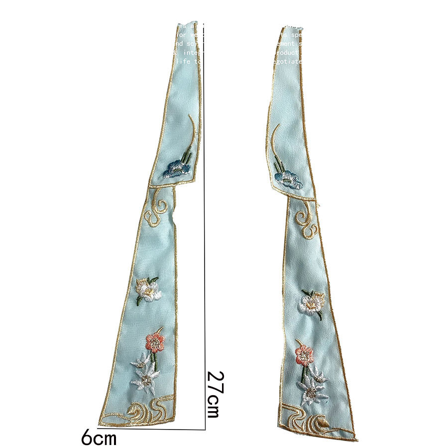 Fabric Embroidered Organza Metal Wire Embroidered Embroidered Hanfu Accessories Embroidered Cloud Shoulder Strap Fairy Children's Wear Fake Collar