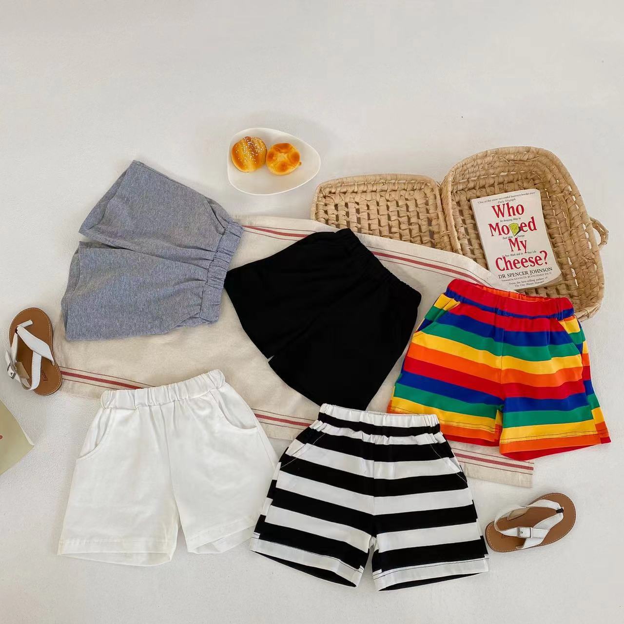 2025 Summer Children's New Men's and Women's Baby Cute Comfortable Soft Kindergarten Five-color Casual Loose Breathable Shorts