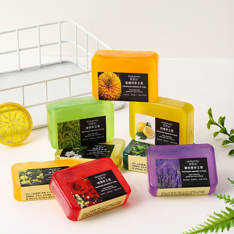 [Simi Silk] Gulong Soap Rose Jasmine Osmanthus Lavender Handmade Soap Cleaning and Moisturizing 80G