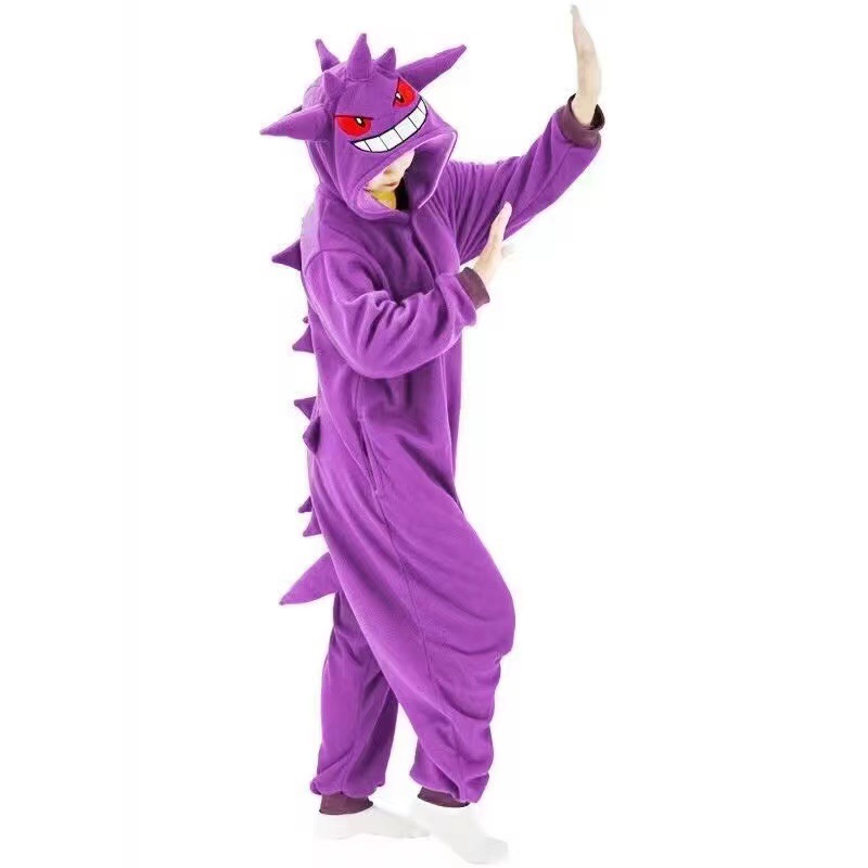 Autumn and Winter Flannel Adult cartoon one-piece animal pajamas Sonic long sleeve thickened homewear