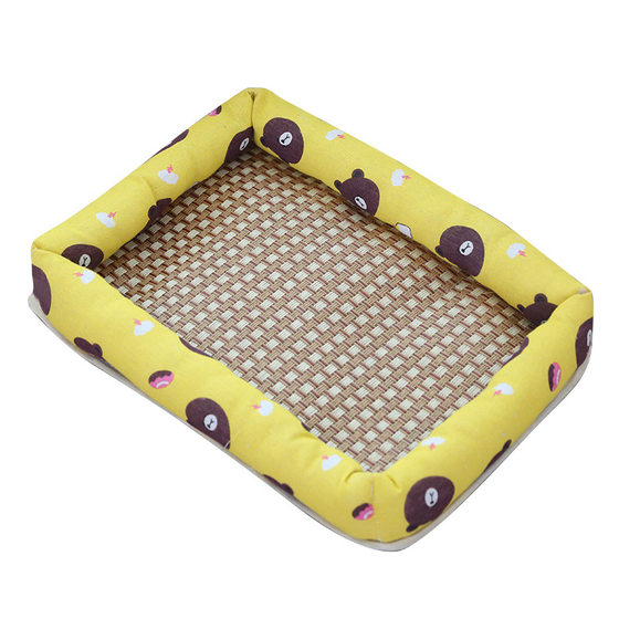 Linen mat nest pet ice mat mat nest mat dog Nest summer cat cooling rattan mat factory outlet